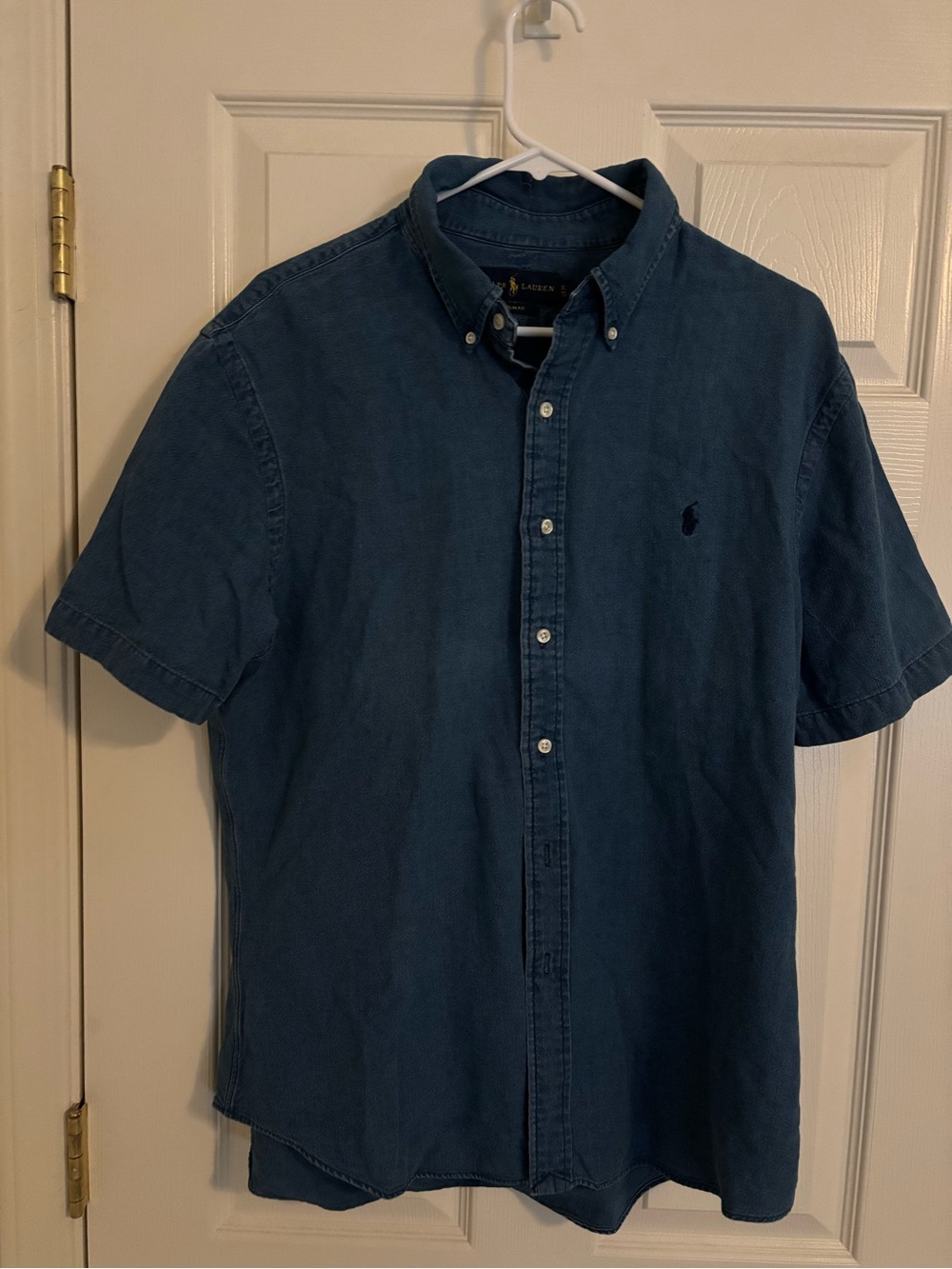 Ralph Lauren Short-Sleeve Button-Down Shirt — Navy